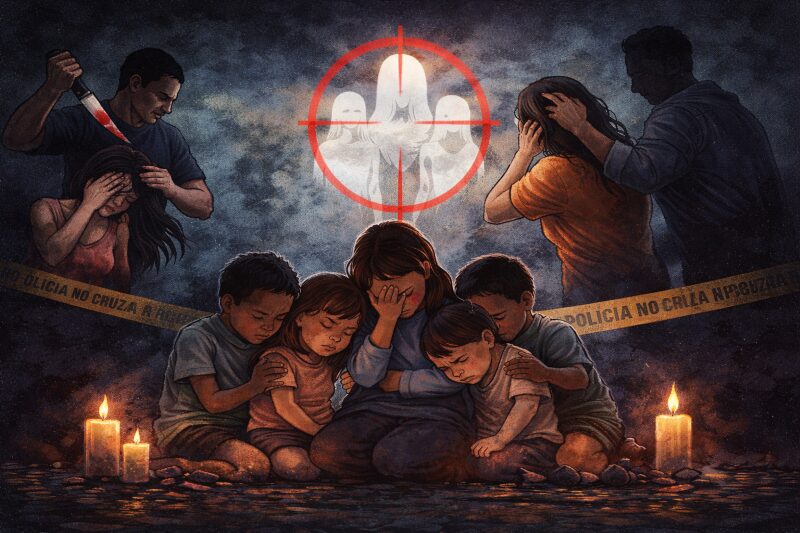 Feminicidios en RD: van 3 y 6 niños huérfanos en 2026