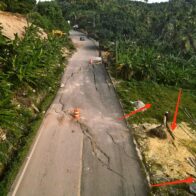Tramo carretero colapsado en Punta Balandra, Samaná, permanece abandonado y sin señalización