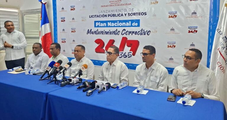 Infraestructura Escolar y CODIA anuncian proceso de licitación y sorteos para intervenir 496 escuelas con mantenimientos correctivos a través del Plan 24/7-365
