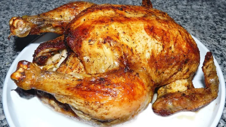 Pollo horneado.