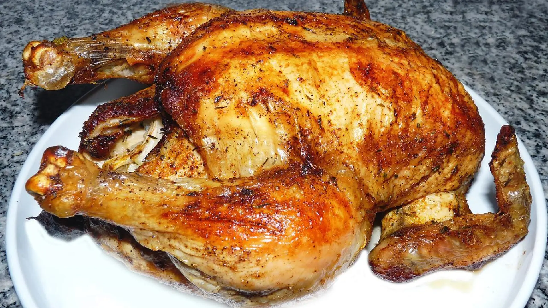 Pollo horneado.