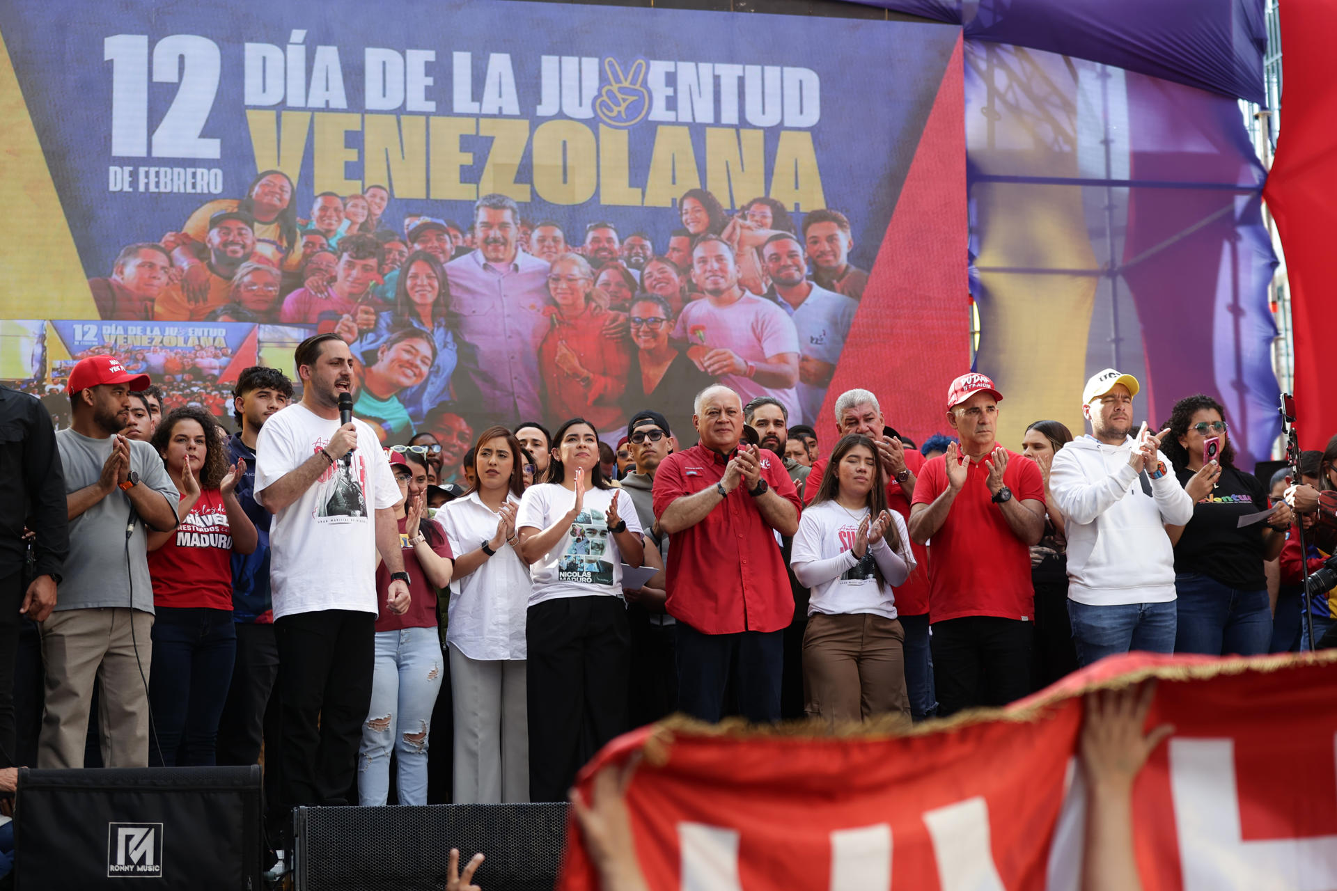 Jóvenes del chavismo marchan en Caracas para pedir la liberación de Nicolás Maduro