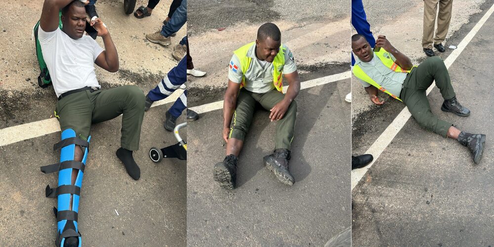 Cabo de la Digesett resulta herido tras ser atropellado por motocicleta en Bayaguana