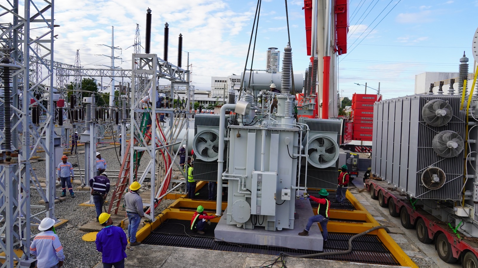 Edesur amplía capacidad de servicio eléctrico con nuevo transformador de potencia en subestación del Distrito Nacional