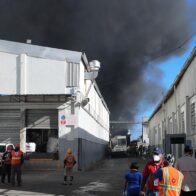 Confirman no hubo víctimas en incendio de fábrica