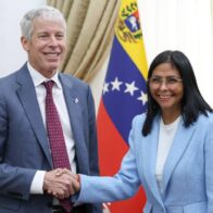 Delcy Rodríguez recibe en Miraflores al secretario de Energía de EE.UU., Christopher Wright