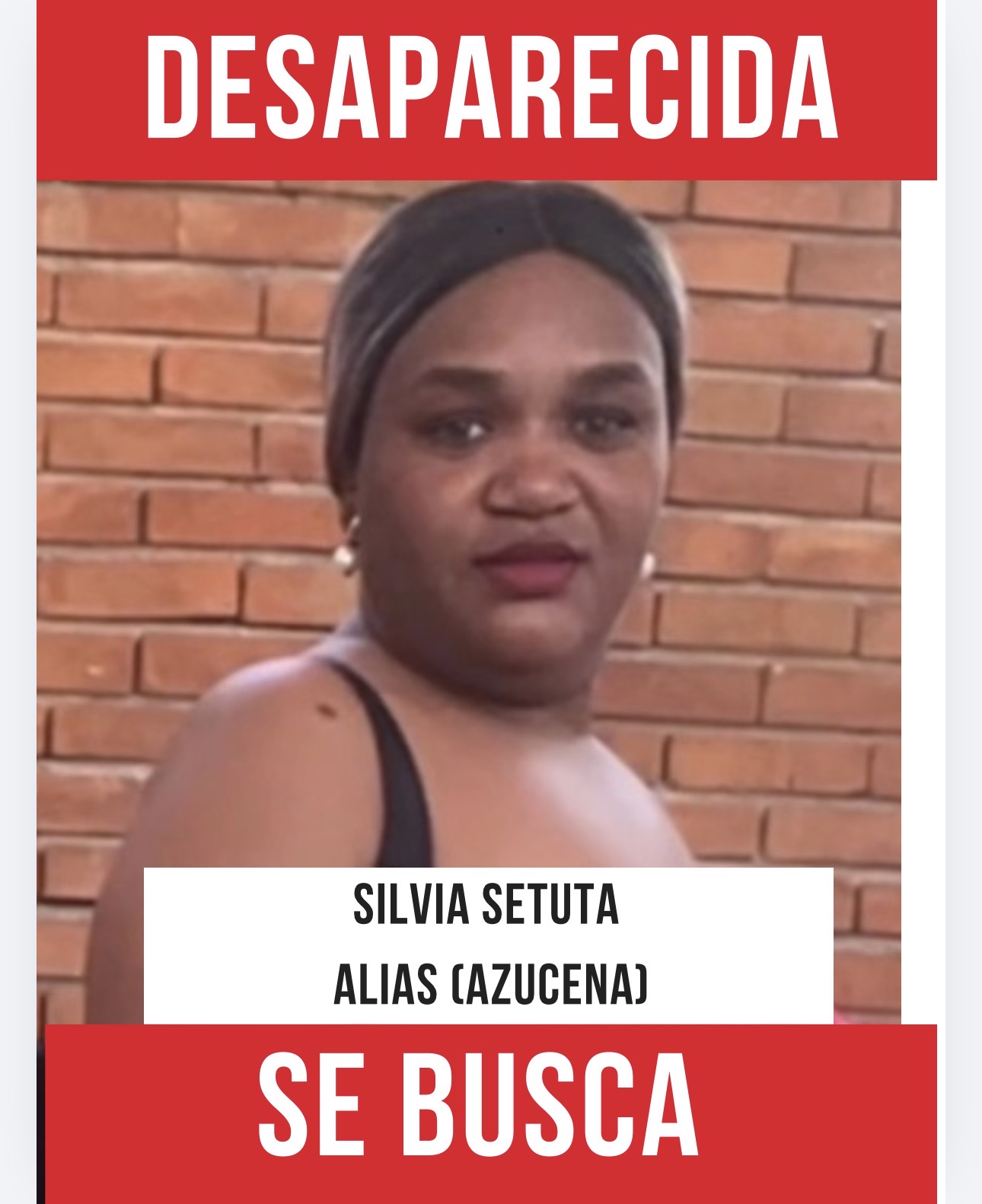 Reportan como desaparecida a Silvia Setuta