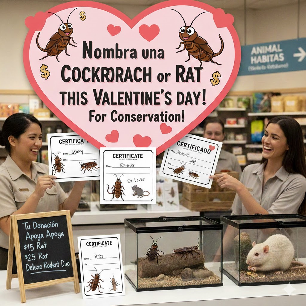 zoológicos de EE. UU. permiten “nombrar” cucarachas y ratas por San Valentín para apoyar la conservación