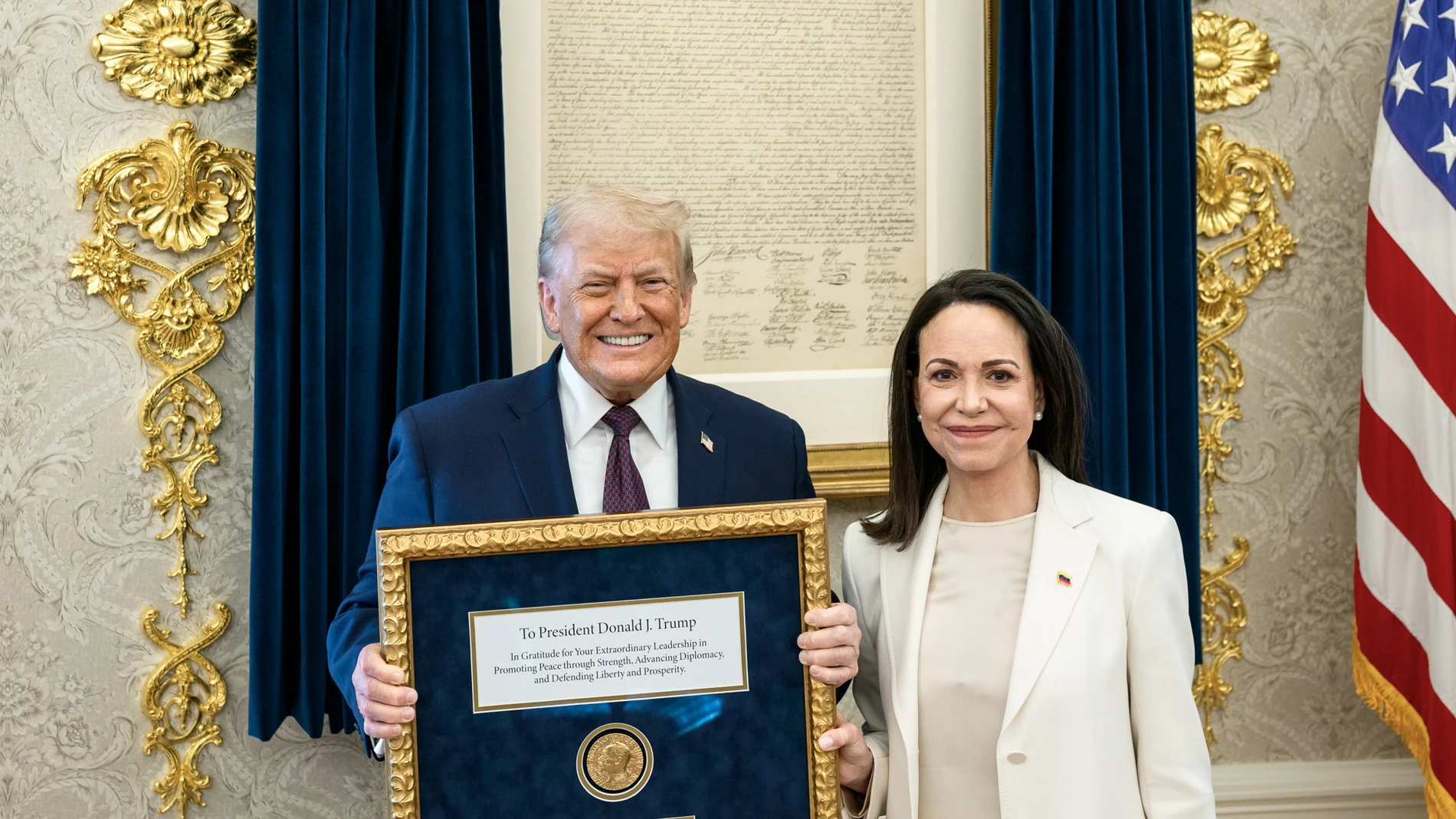 Trump aconsejó a María Corina Machado que no vuelva a Venezuela por ahora, según el NYT