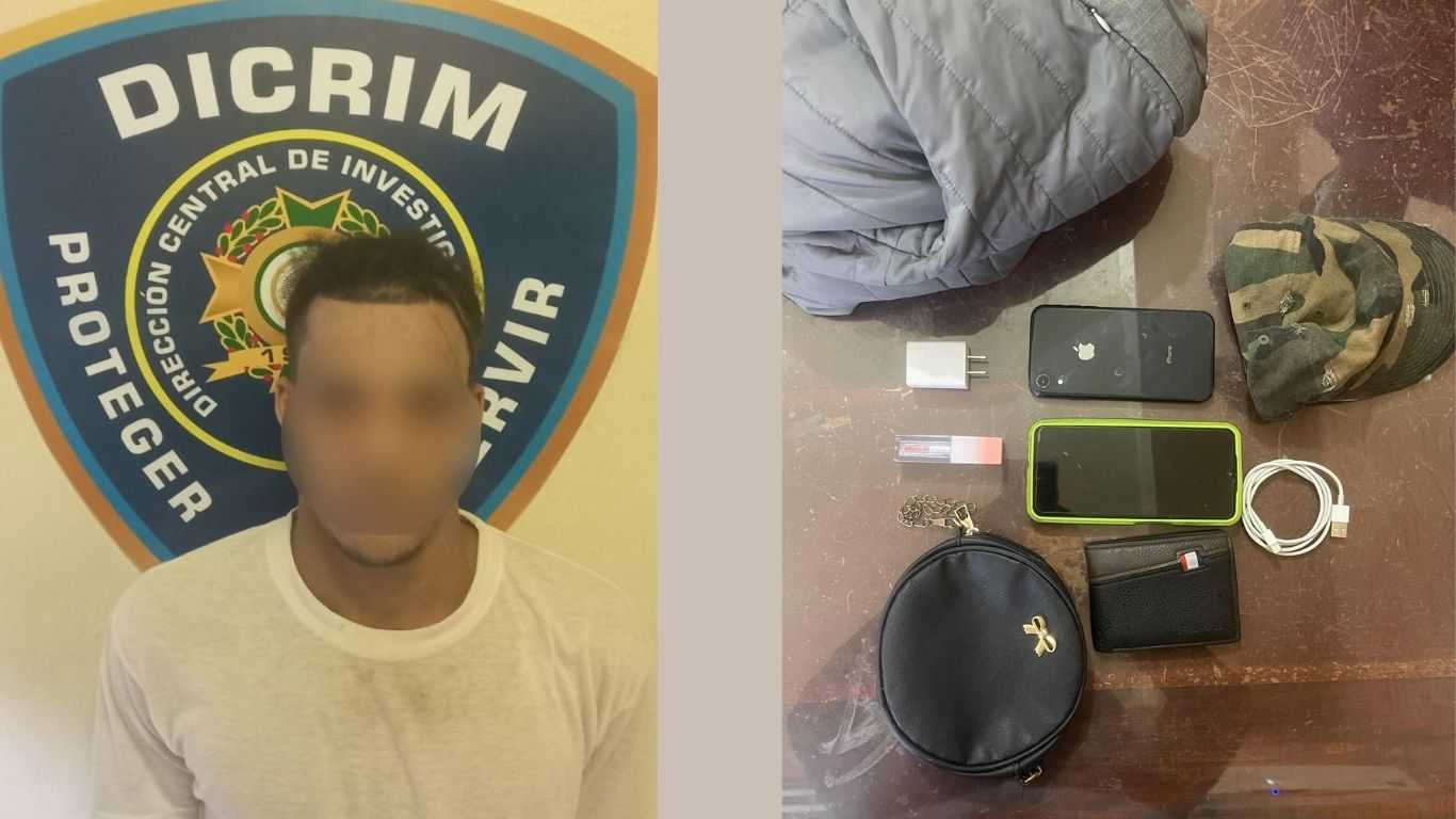 Policía Nacional apresa hombre implicado en asalto y recupera pertenencias robadas en La Vega