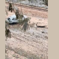 Conductor sobrevive tras caer con su vehículo desde un puente en la Autovía del Este