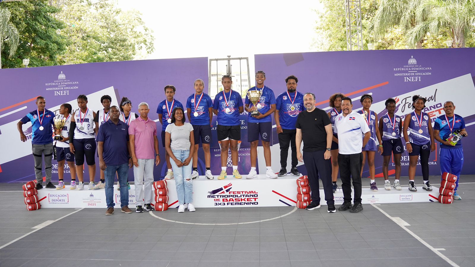 24 equipos de jóvenes protagonizan éxito del Festival de Baloncesto 3x3 Femenino INEFI 2026