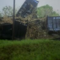 Descarrilamiento de locomotora en La Romana deja vagones fuera de la vía sin heridos