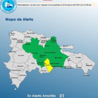 COE mantiene 11 provincias bajo alerta por incidencia de vaguada en el país