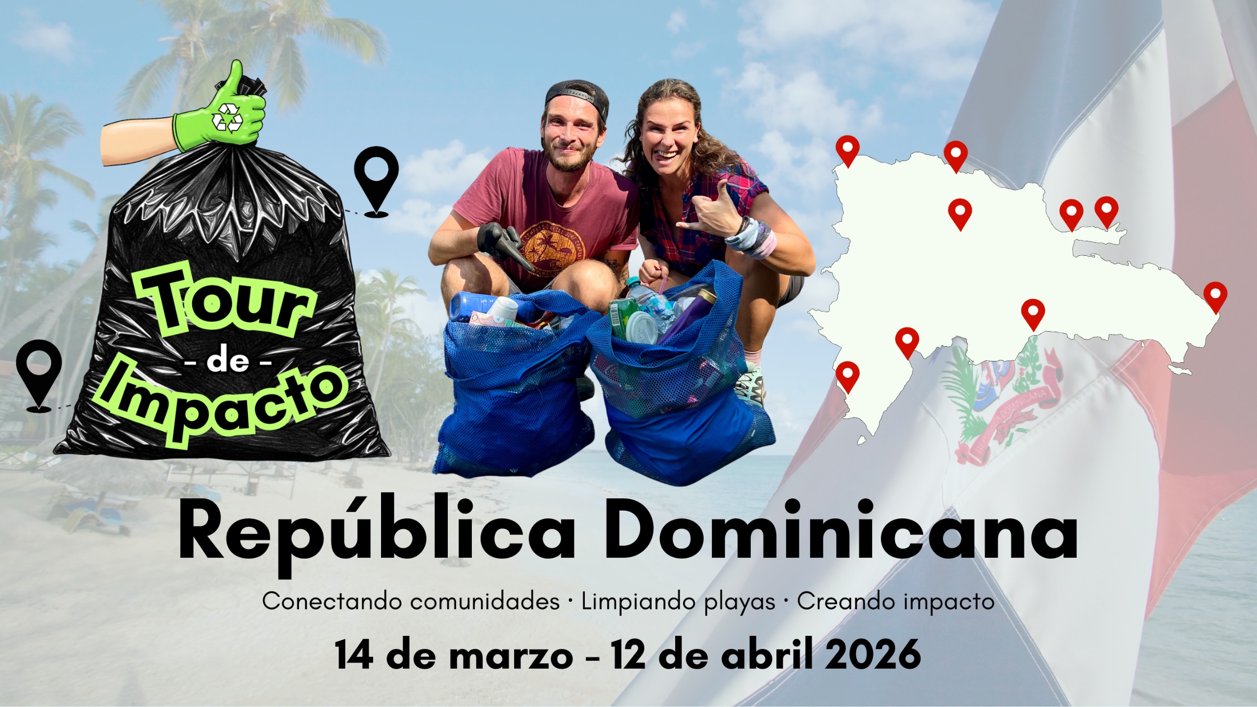 Tour de Impacto recorrerá RD durante 30 días limpiando playas y movilizando comunidades