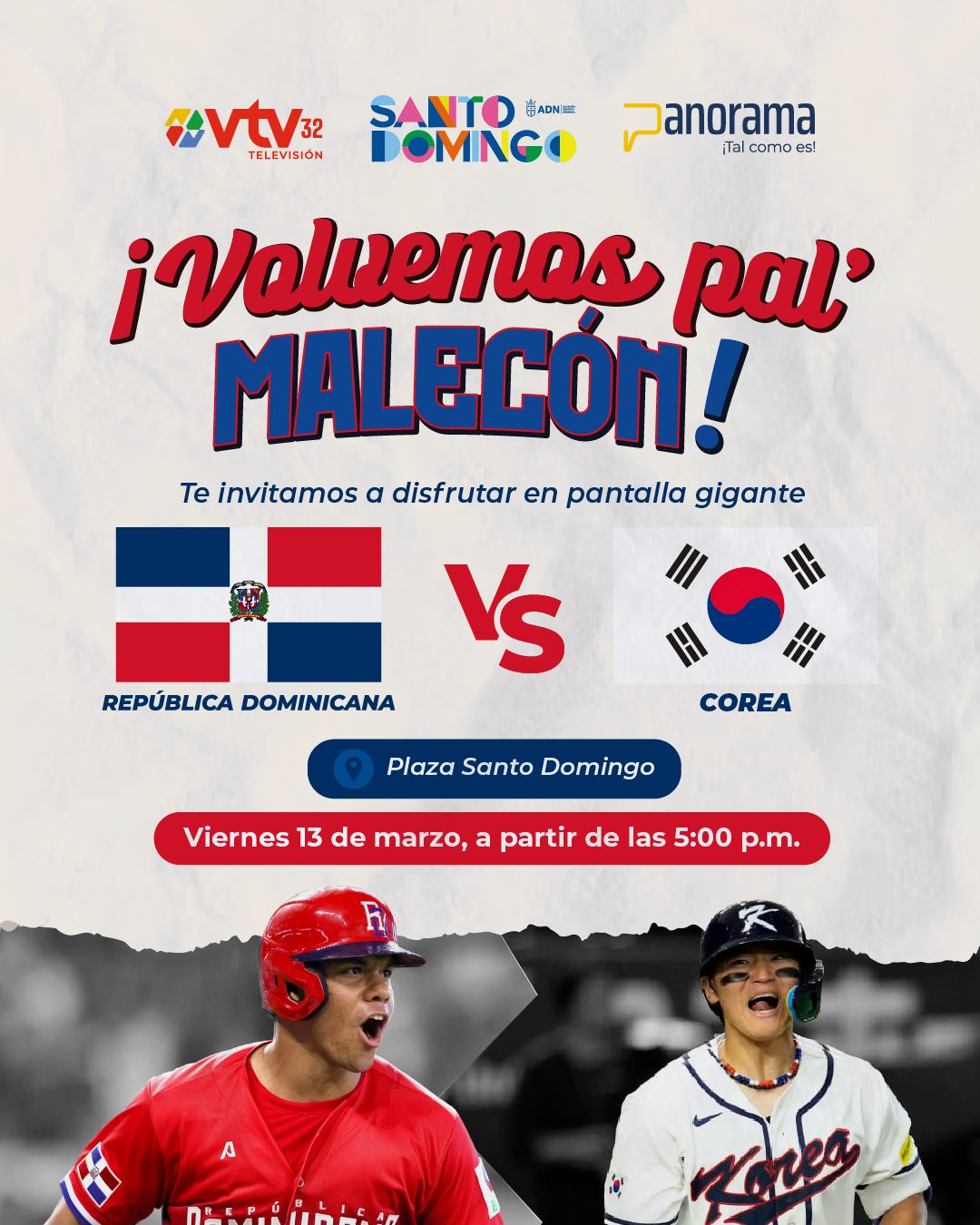 Alcaldía DN proyectará juego entre RD y Corea en el malecón en colaboración con Grupo de Medios Panorama