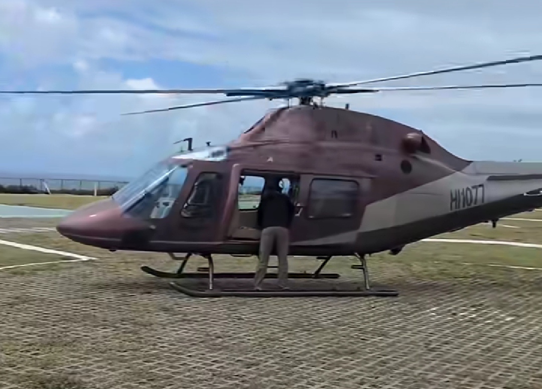 Helicóptero que trasladó a Rogelio Genao.