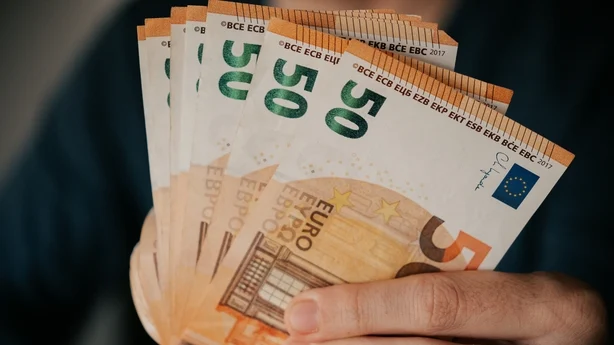Billetes de euro. Cambio.