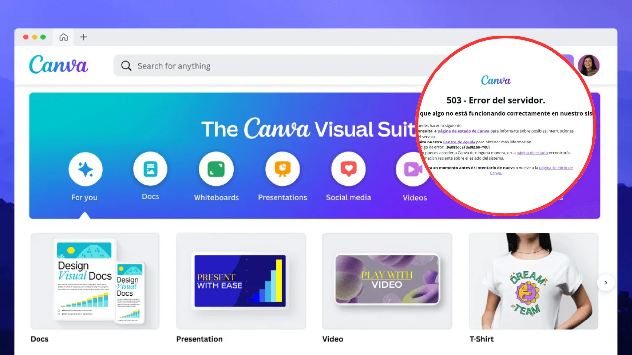 Canva sufre caída global y deja sin servicio a miles de usuarios