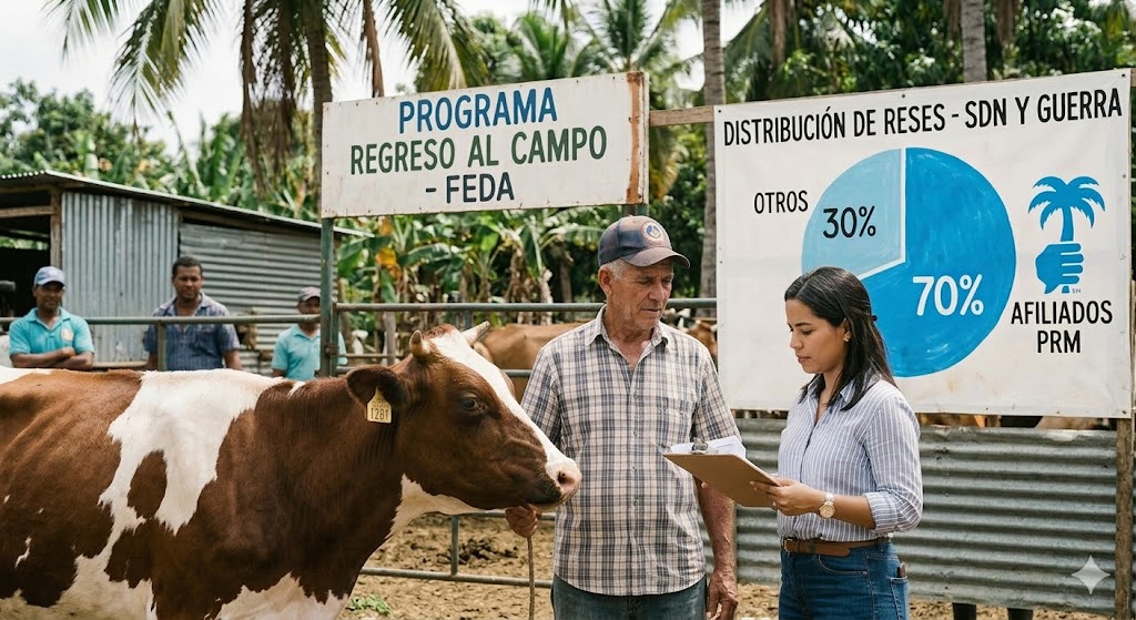 Siete de cada diez vacas del programa “Regreso al Campo” fueron a inscritos del PRM