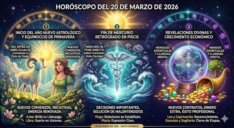 Horóscopo del 20 de marzo de 2026