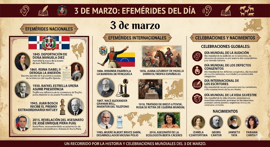 Efemérides del 3 de marzo