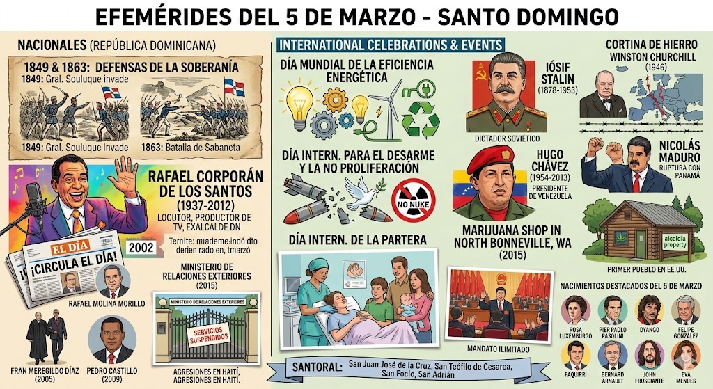 Efemérides del 5 de marzo