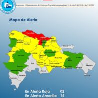 COE pone 2 provincias en alerta roja, 14 en amarilla y 9 en verde por lluvias: conoce cuáles son
