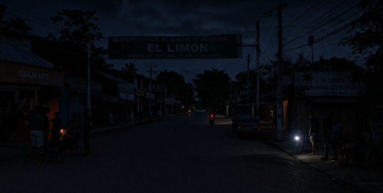 Apagón deja a El Limón en total oscuridad desde el Viernes Santo