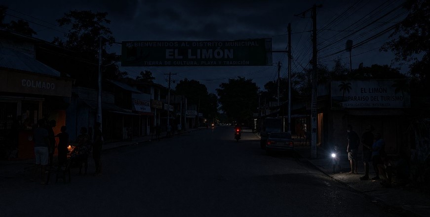 Apagón deja a El Limón en total oscuridad desde el Viernes Santo