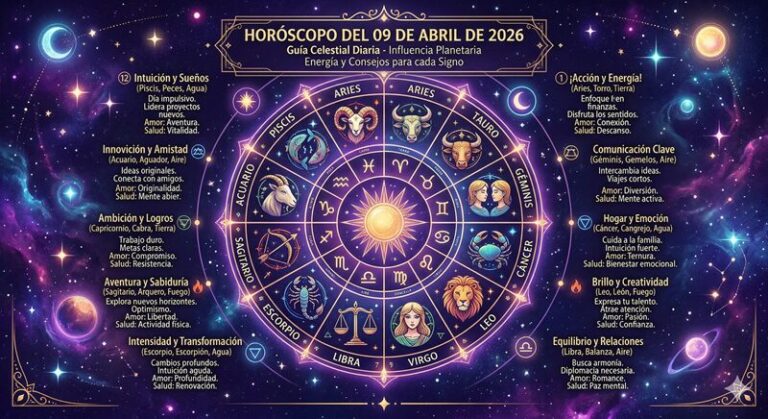 Horóscopo del 09 de abril de 2026