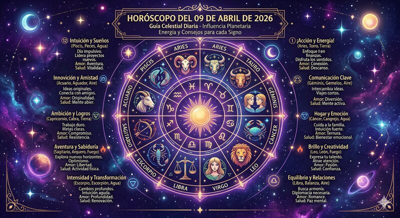 Horóscopo del 09 de abril de 2026