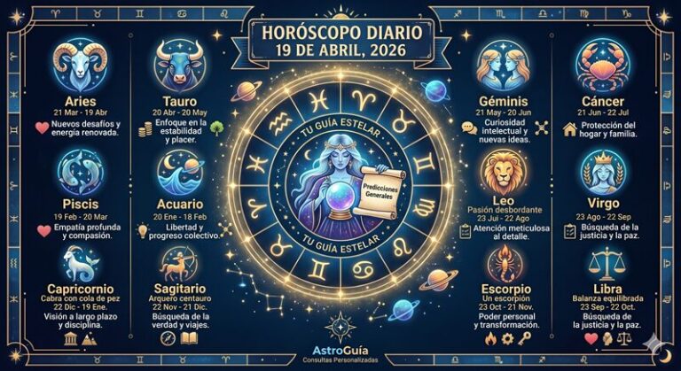 Horóscopo del 19 de abril de 2026
