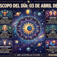 Horóscopo del 03 de abril de 2026