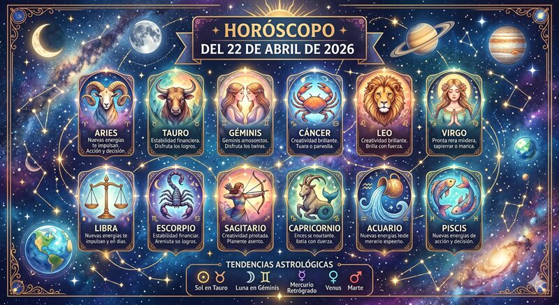 Horóscopo del 22 de abril de 2026