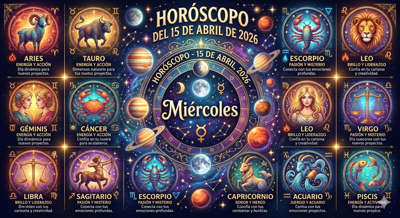 Horóscopo del 15 de abril de 2026