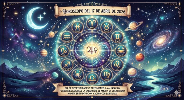 Horóscopo del 17 de abril de 2026