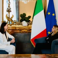 Meloni se reúne en Roma con la opositora venezolana María Corina Machado