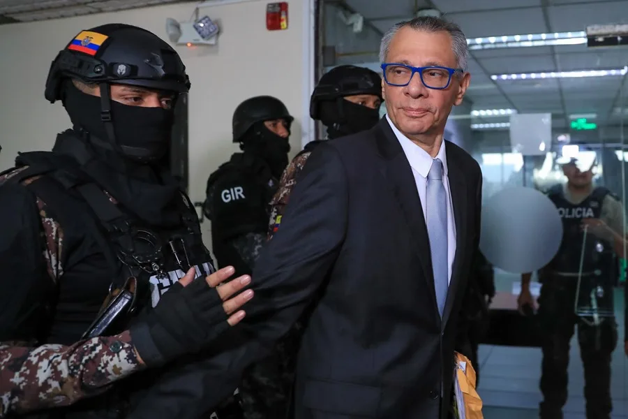 Declaran fallida la audiencia del exvicepresidente ecuatoriano Jorge Glas por la ausencia de un abogado