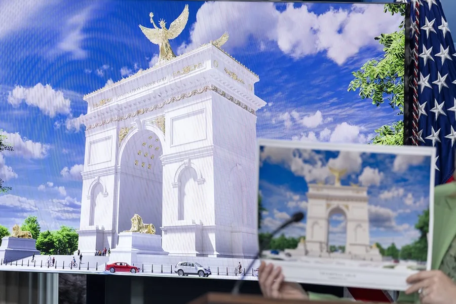 La Casa Blanca presenta los planes de Trump para erigir un arco del triunfo en Washington