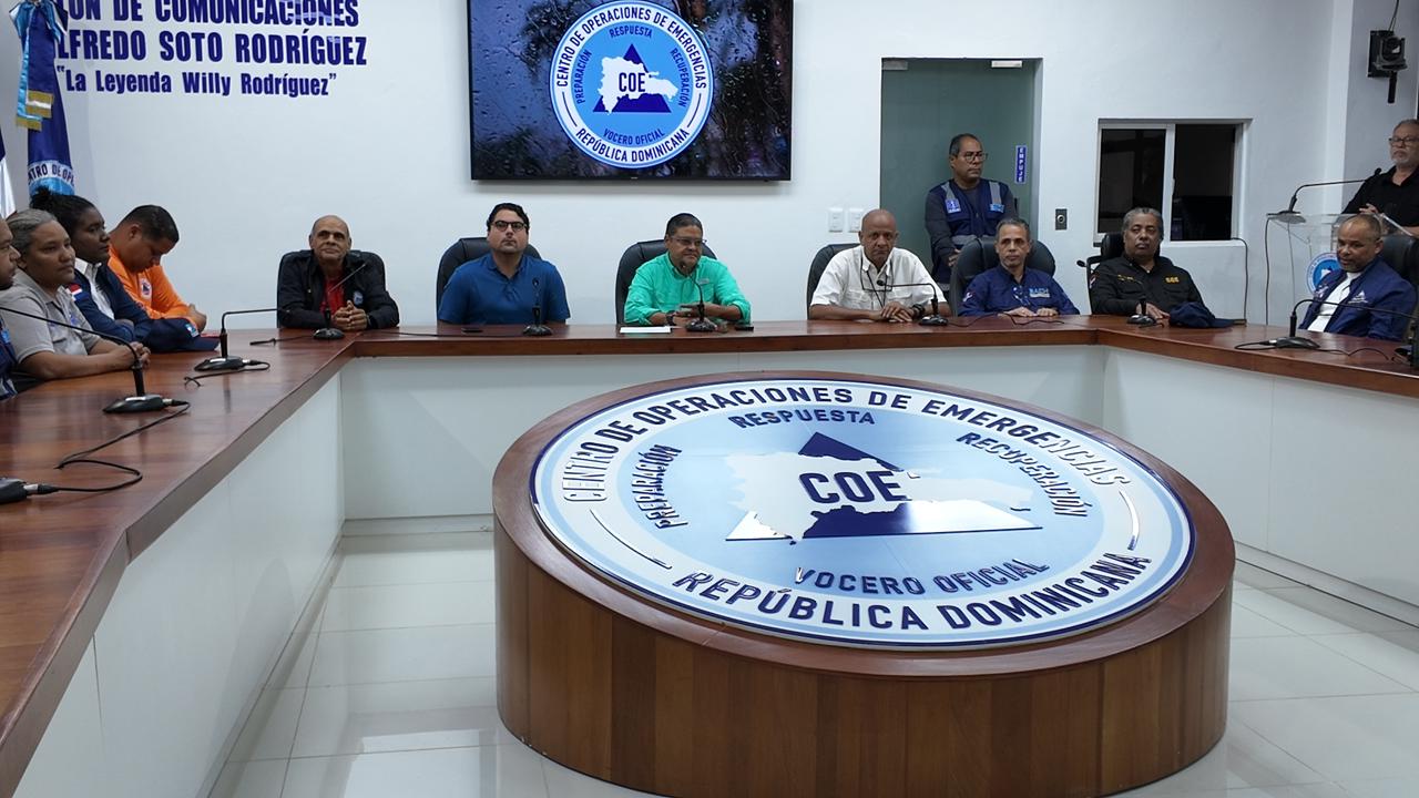 COE mantiene 2 provincias en alerta amarilla y 14 en verde este domingo