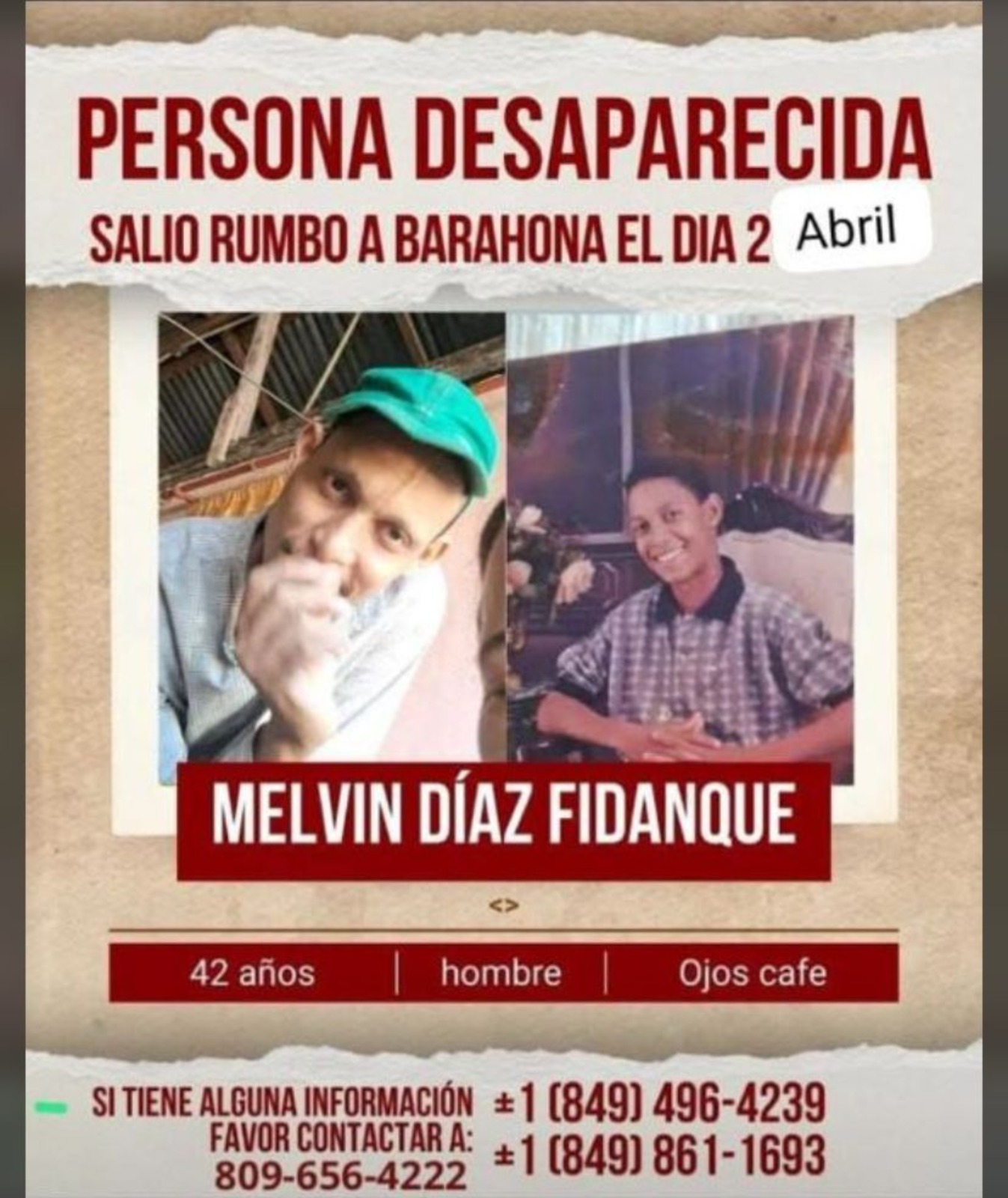 Reportan desaparición de hombre que salió rumbo a Barahona