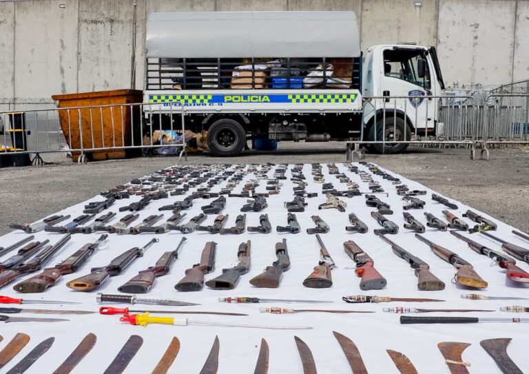 Director de la PN participa en destrucción de 14,699 armas incautadas