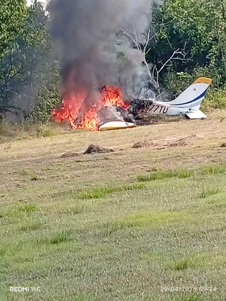 Avioneta se precipita en Dajabón; piloto y copiloto resultan heridos
