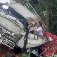 Accidente de camión en carretera Casabito deja un herido en La Vega