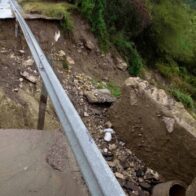 Socavón deja parcialmente incomunicada a San José de Ocoa; tránsito sigue restringido