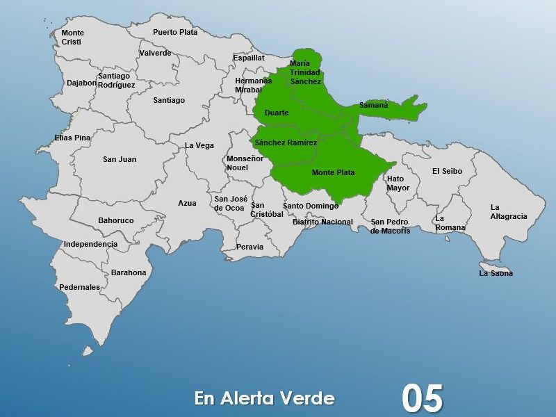 COE mantiene cinco provincias en alerta verde y advierte sobre crecidas de ríos e inundaciones
