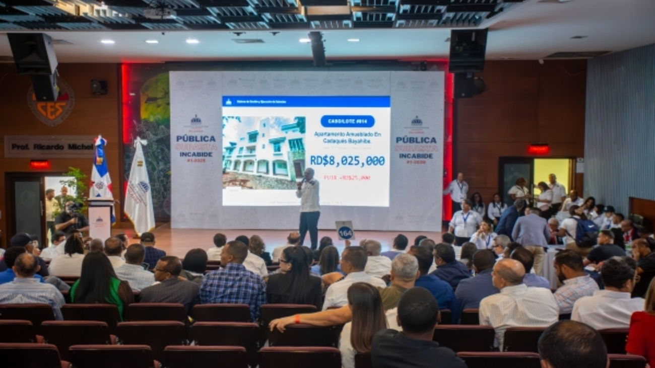Incabide marca un hito con exitosa subasta pública y recaudación superior a RD 500 millones