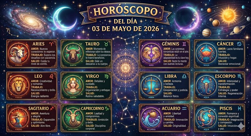 Horóscopo del 03 de mayo de 2026