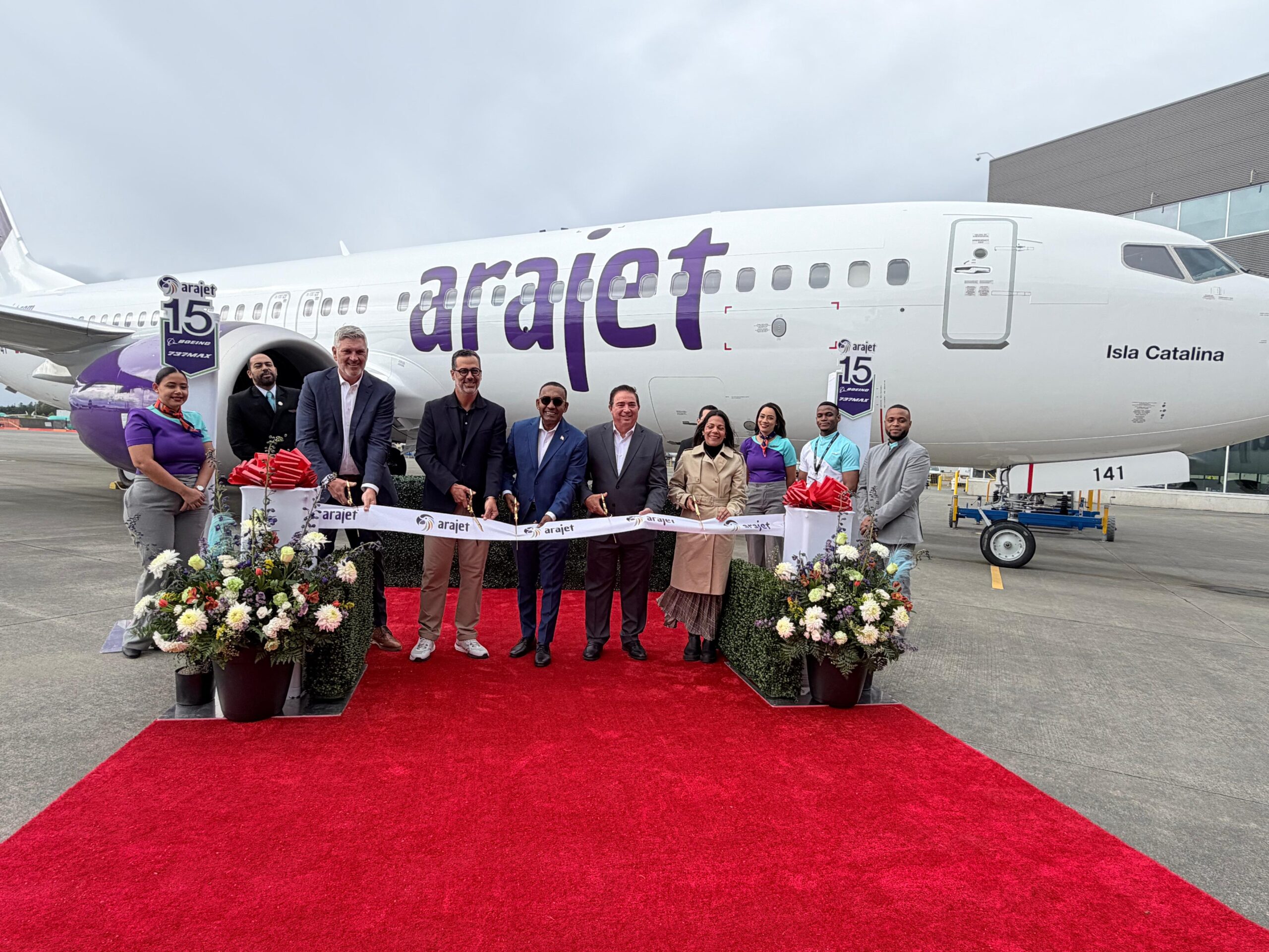 Arajet recibe de Boeing aeronave número 15 en Seattle bautizada “Isla Catalina”